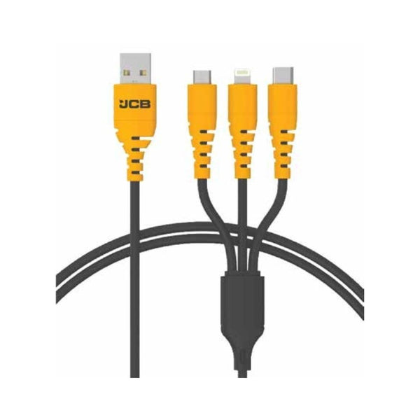 JCB USB 3 IN 1 Multi Port Charging Cable