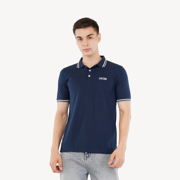 JCB RPET Blue Polo T-shirt