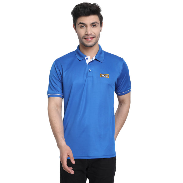 JCB Royal Blue Dryfit Polo T-Shirt