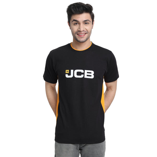 JCB Black Round Neck T-Shirt