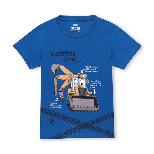 JCB Kids Blue Crew Neck T-Shirt