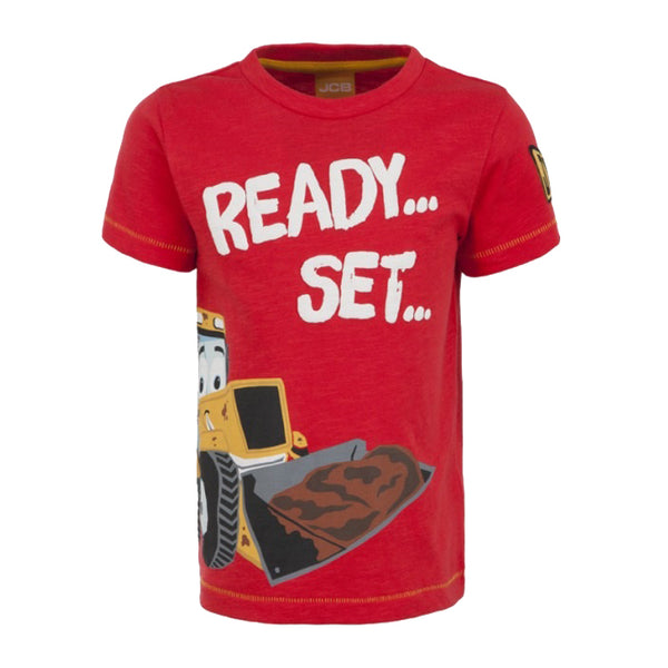 JCB Kids Red Crew Neck T-Shirt