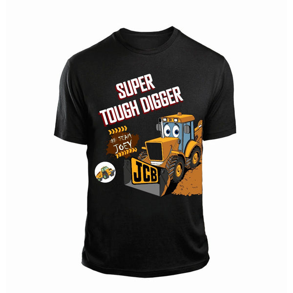 JCB Kids Black Crew Neck T-Shirt