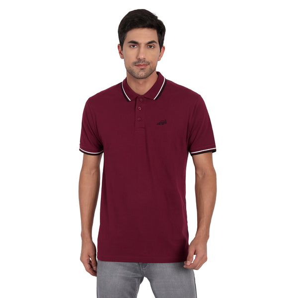 JCB Maroon Polo T-Shirt