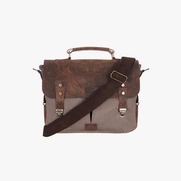 JCB Canvas Leather Satchel